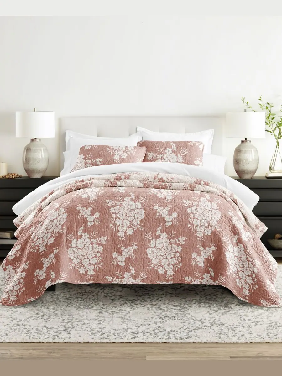 Двусторонний комплект постельного белья Distressed Bouquet из 3 предметов, размер King/California