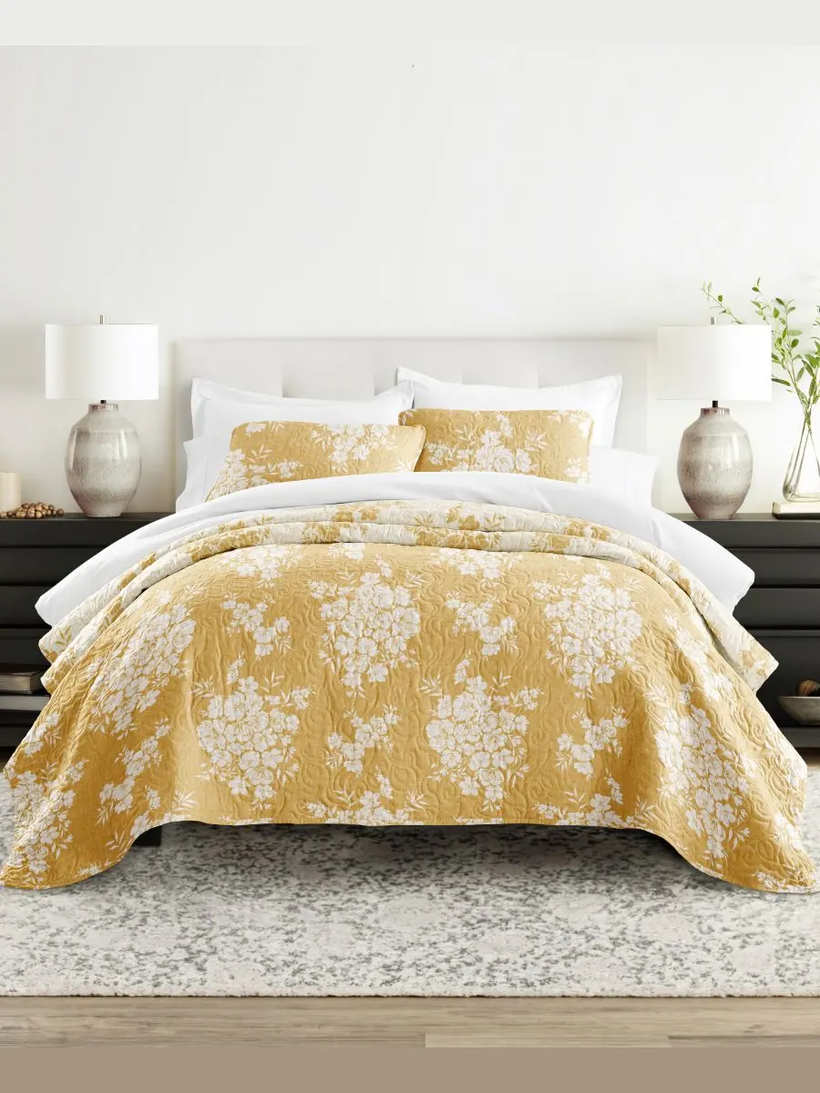 Двусторонний комплект постельного белья Distressed Bouquet из 3 предметов, размер King/California