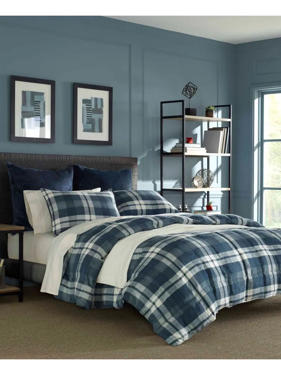 Комплект постельного белья Crossview Plaid Microseumed из 2 предметов, размер Twin/Twin XL Nautica