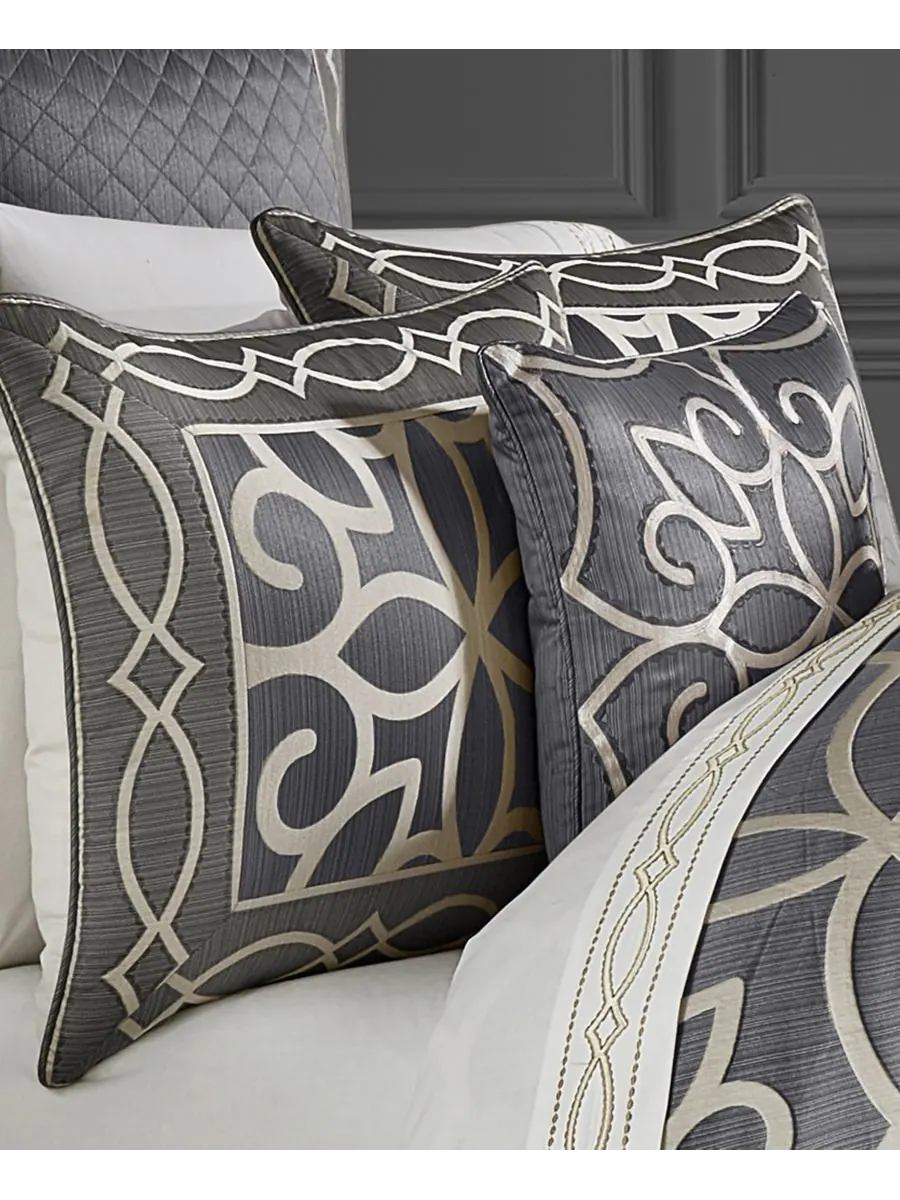 Комплект постельного белья deco из 4 предметов, размер queen J Queen New York — изображение 2 из 2, темно-серый