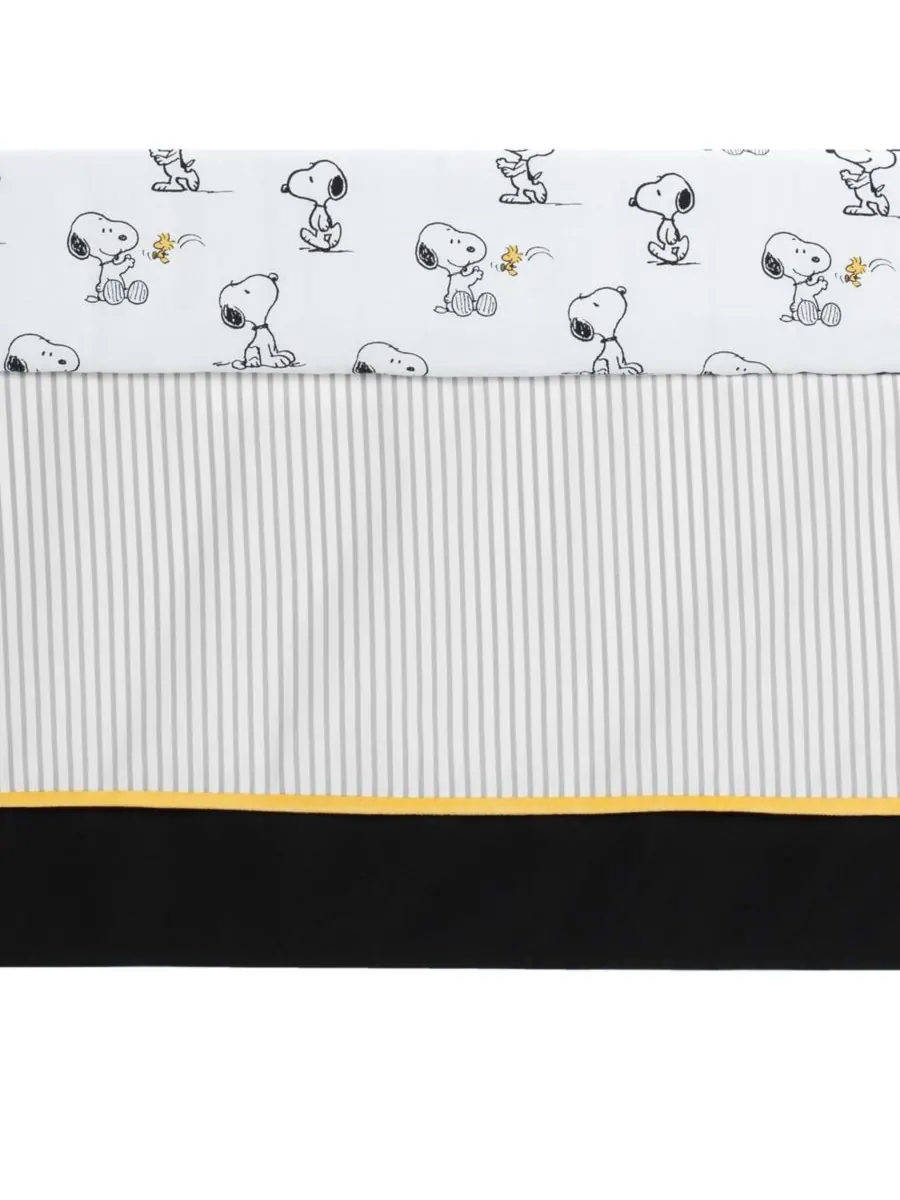 Классический комплект постельного белья для детской кроватки Snoopy из 3 предметов: — изображение 7 из 10, белый