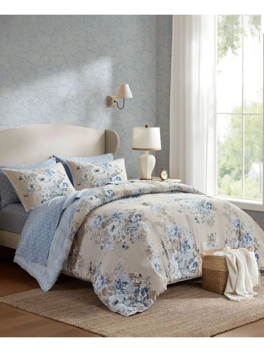 Комплект постельного белья Heather Vintage Floral из 7 предметов, размер Full Madison Park — изображение 3 из 10