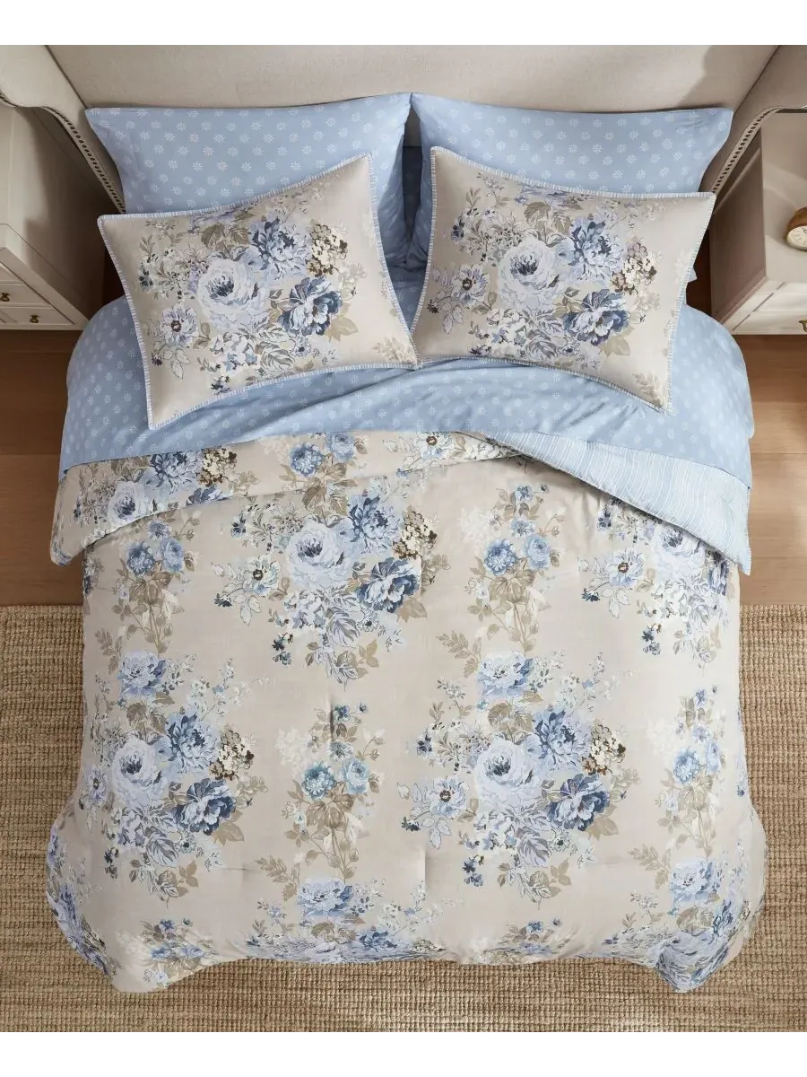 Комплект постельного белья Heather Vintage Floral из 7 предметов, размер Full Madison Park — изображение 5 из 10