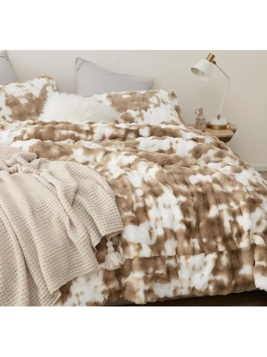 Комплект постельного белья Chunky Bunny Spotty Oversized Comfort Set Coma Inducer — изображение 3 из 3, коричневый белый