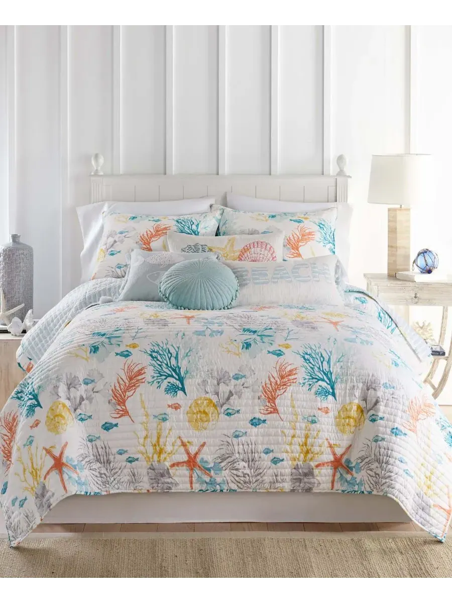 Комплект постельного белья Home Whimsical Sea, двусторонний, 3 предмета, размер Full/Queen Levtex — изображение 3 из 9