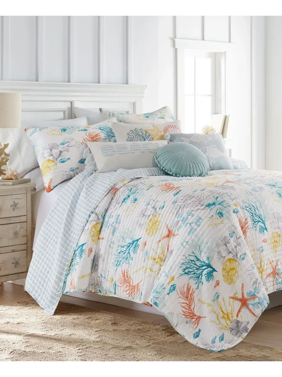 Комплект постельного белья Home Whimsical Sea, двусторонний, 3 предмета, размер Full/Queen Levtex — изображение 6 из 9