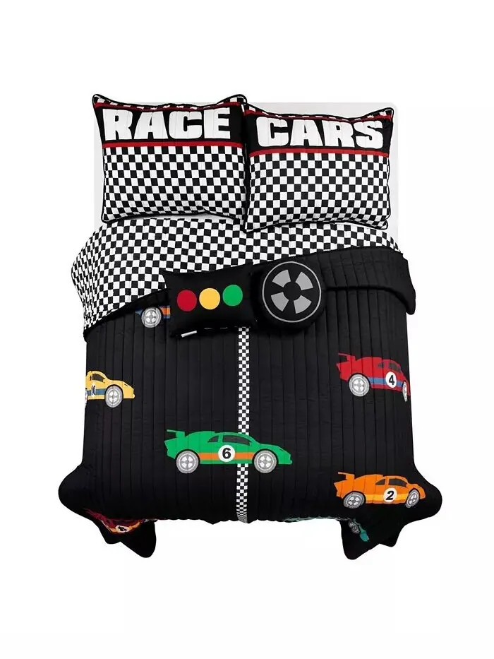 Коллекция постельного белья Lush Decor Race Cars Lush Décor — изображение 1 из 11, черный мульти