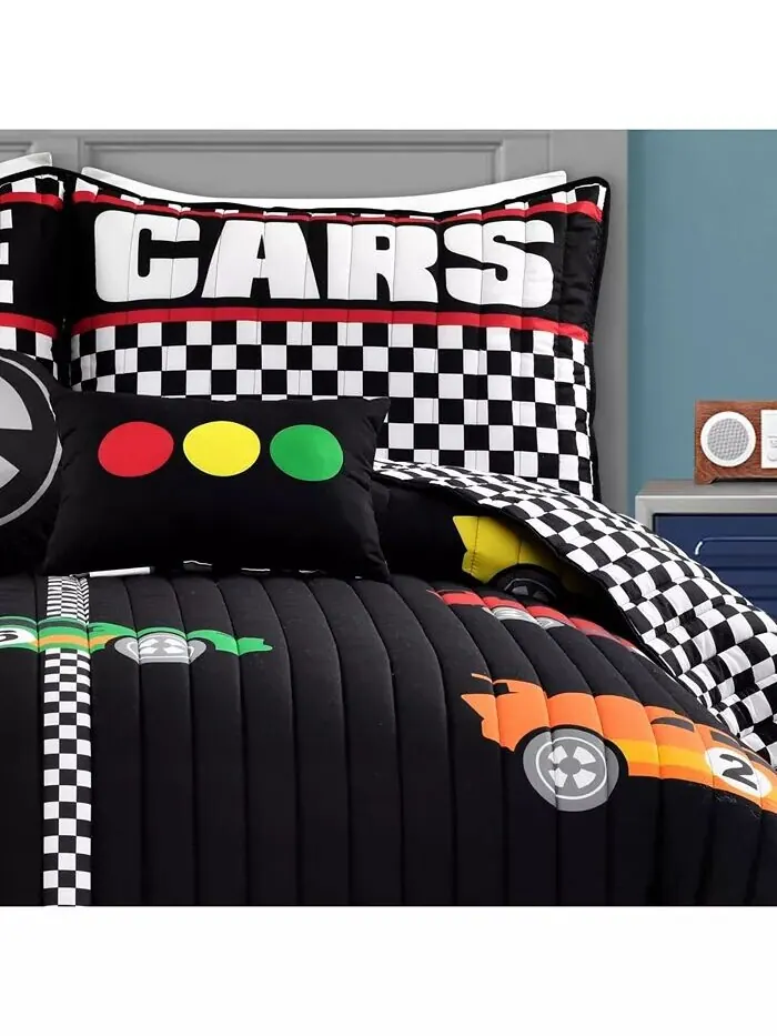 Коллекция постельного белья Lush Decor Race Cars Lush Décor — изображение 7 из 11, черный мульти