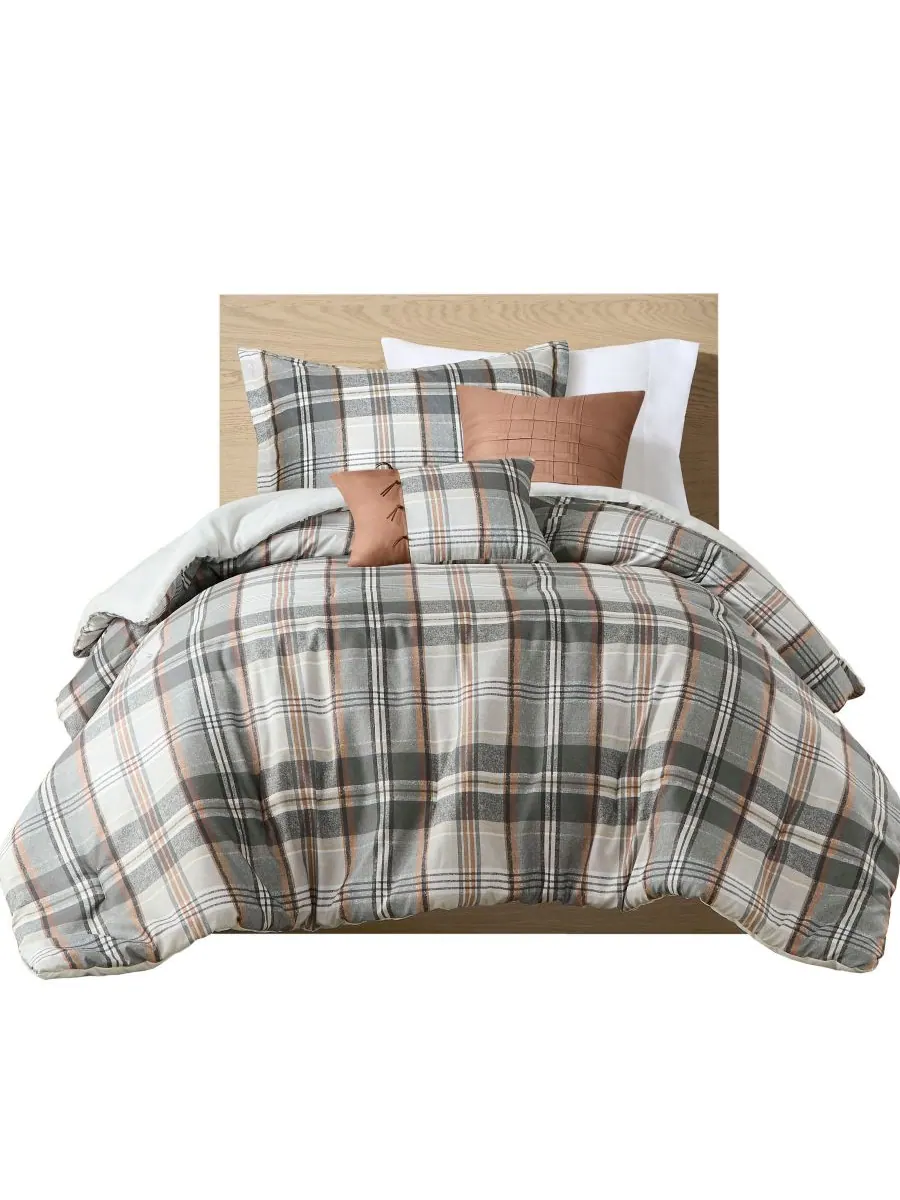 Комплект постельного белья Blake Plaid из 4 предметов, размер Twin/Twin XL Intelligent Design — изображение 6 из 10