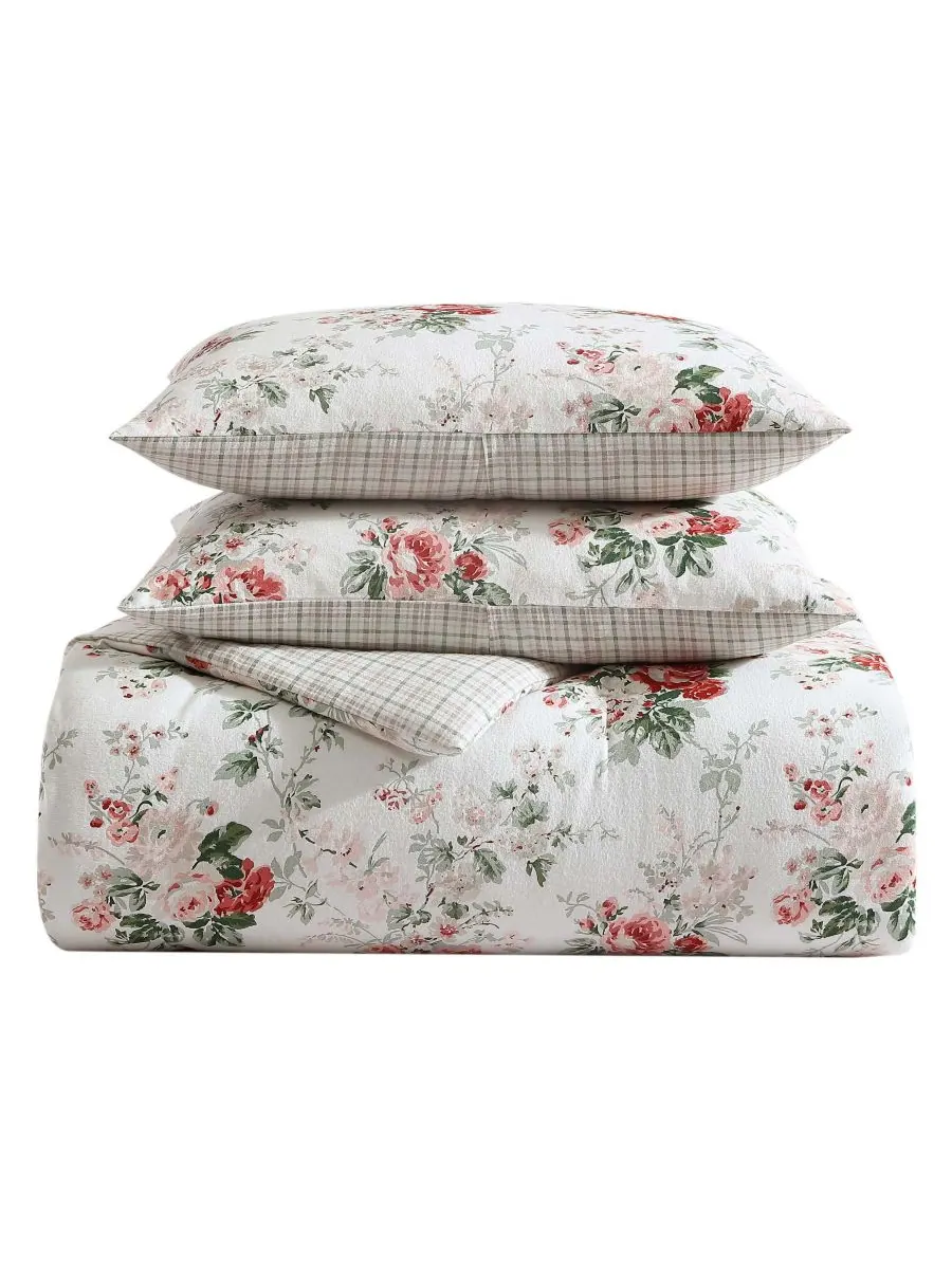 Комплект постельного белья Ashfield из фланелевой ткани, 3 предмета, размер King Laura Ashley — изображение 2 из 9