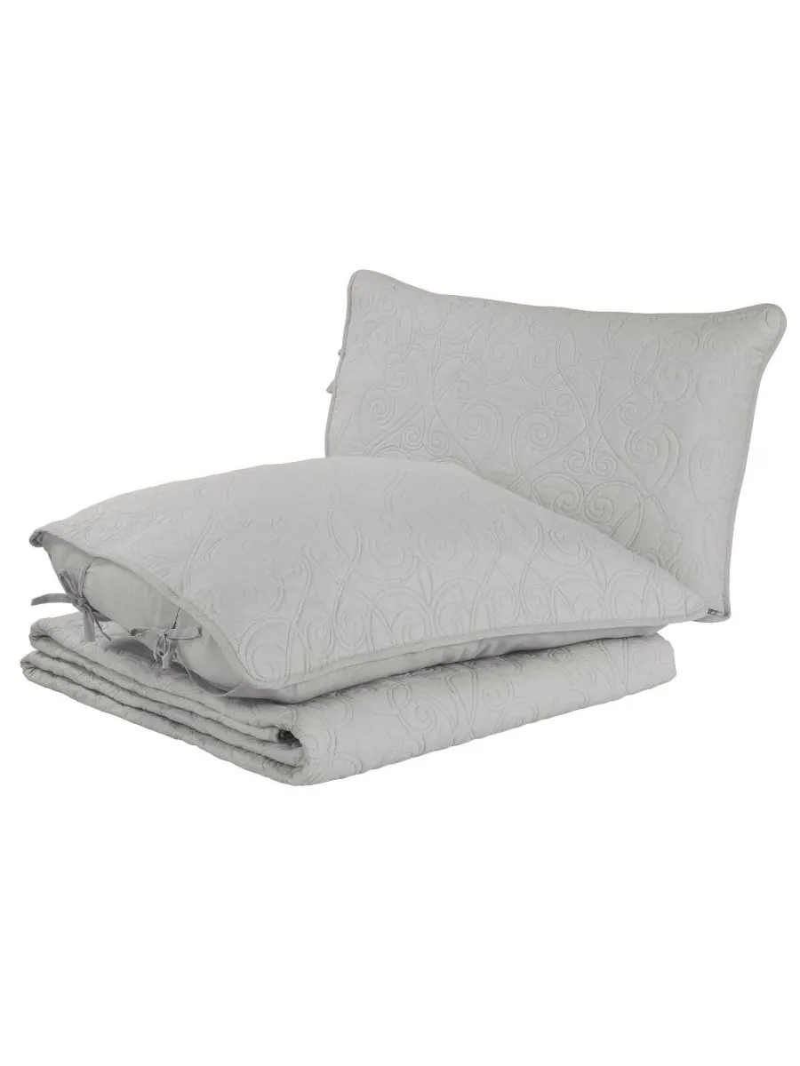 Комплект из двух двусторонних хлопковых стеганых одеял felicity, размер twin. Laura Ashley — изображение 4 из 8, серый