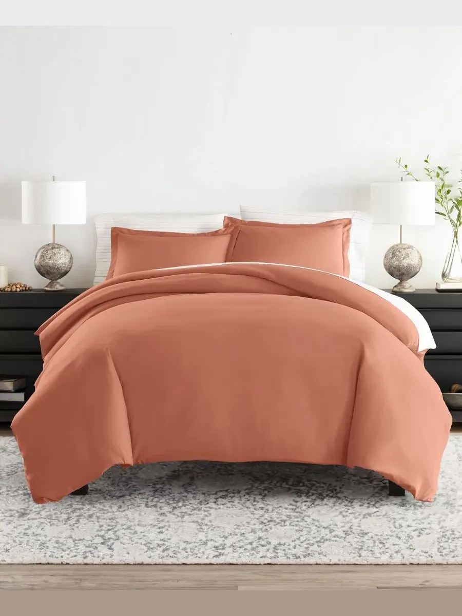 Комплект постельного белья 8 предметов с комфортером и пододеяльником, Soft Stitch Stripe Clay