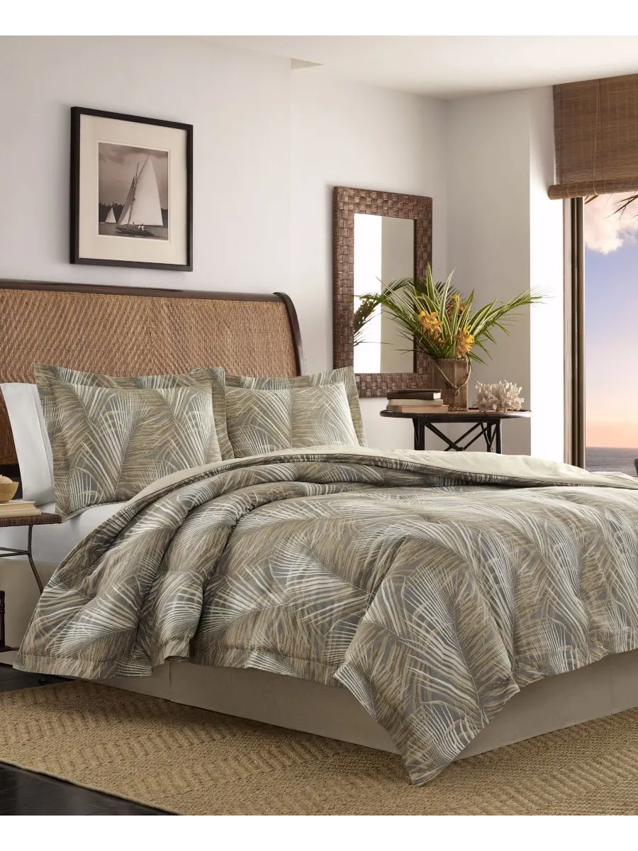 Двусторонний комплект постельного белья Raffia Palms, размер King Tommy Bahama Home — изображение 6 из 6, коричневый