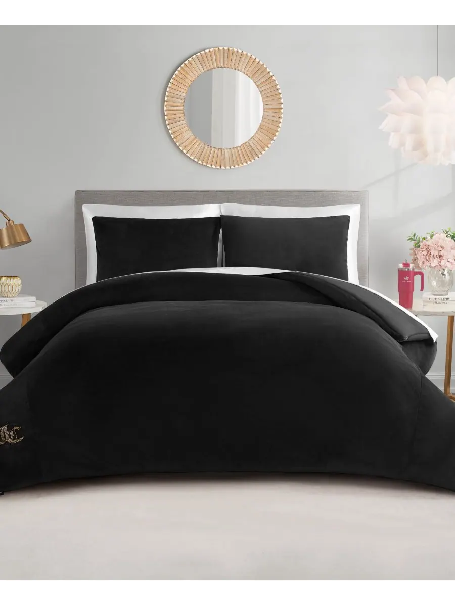 Комплект постельного белья из 3 предметов, велюровый, размер Full/Queen Juicy Couture