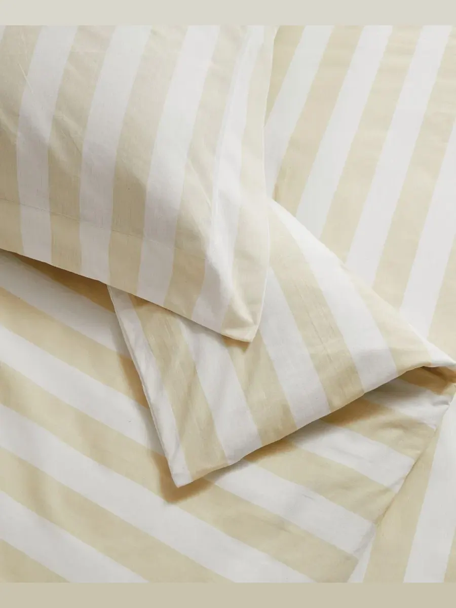 Комплект пододеяльника Levi Stripe из 3 предметов, Full/Queen Brooklyn Loom — изображение 6 из 6, белый слоновая кость