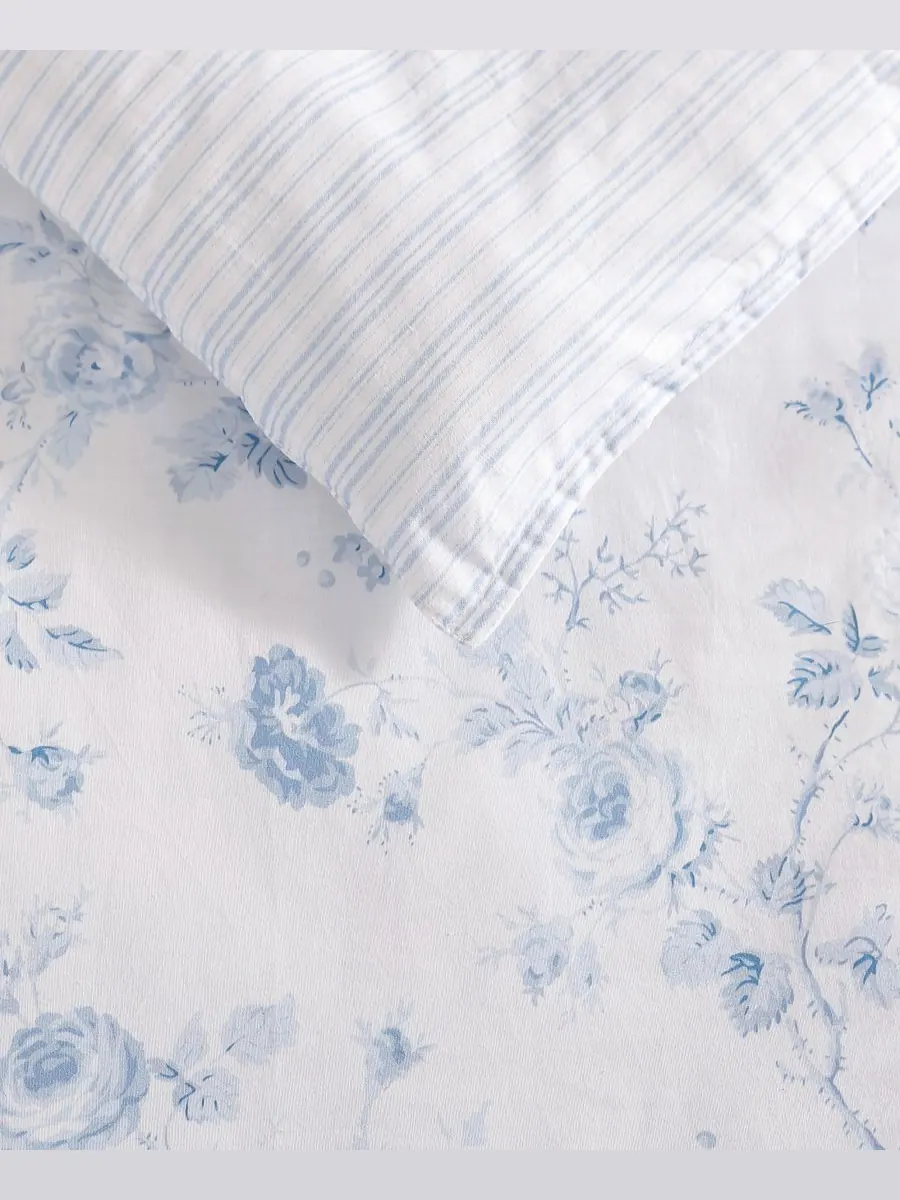 Комплект постельного белья Belinda Cotton, двусторонний, 2 предмета, размер Twin Laura Ashley — изображение 6 из 10, синий