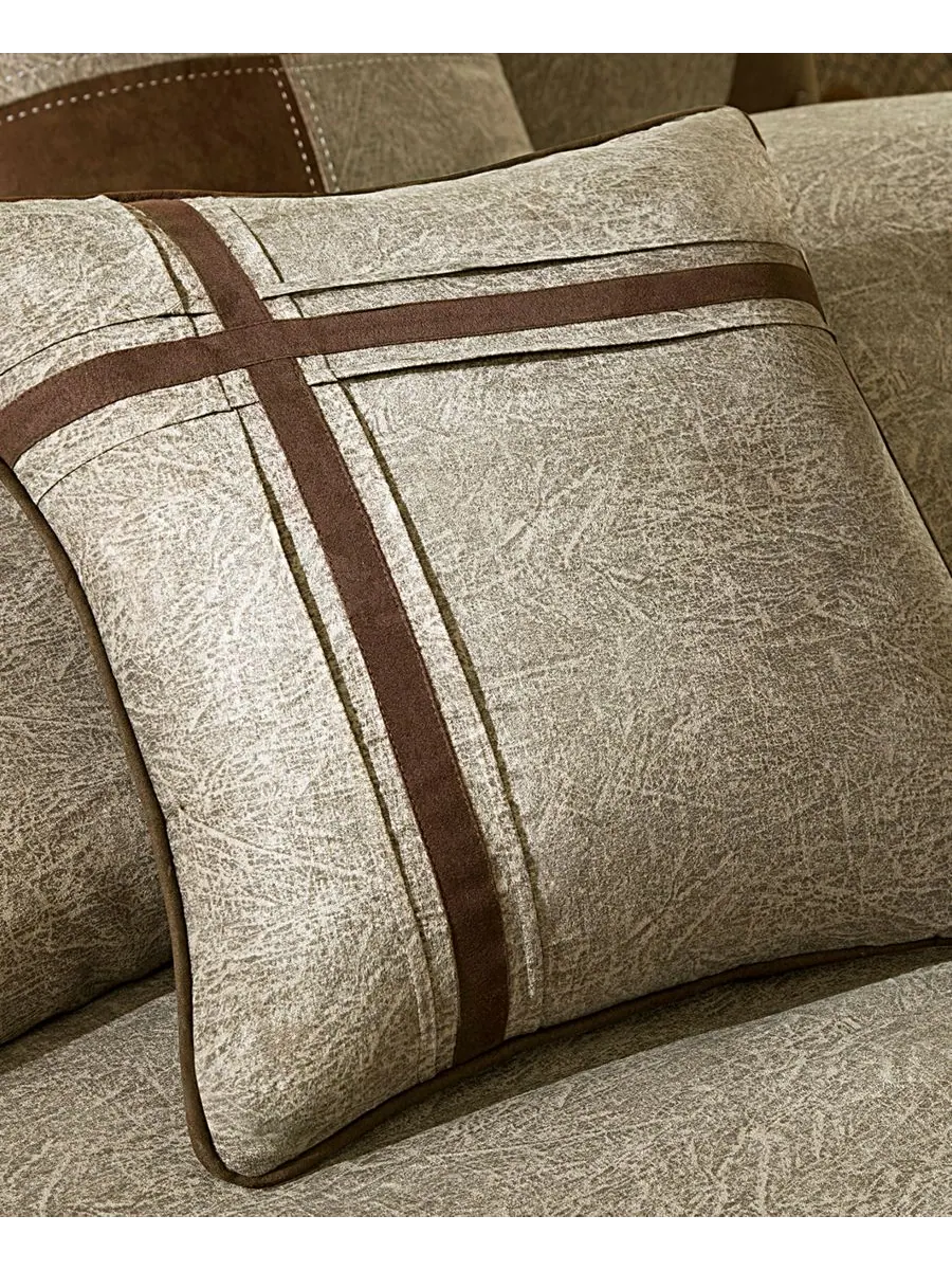 Комплект постельного белья Boone Microsuede из 7 предметов, размер King Madison Park — изображение 5 из 6, коричневый