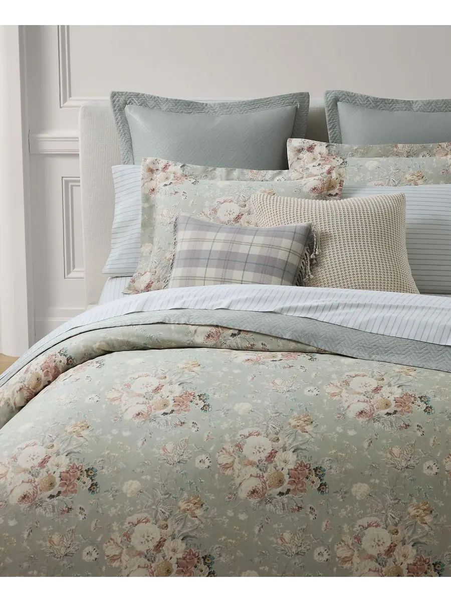 Комплект постельного белья gwynne floral, 3 предмета, размер king. Lauren Ralph Lauren — изображение 7 из 9, шалфейный
