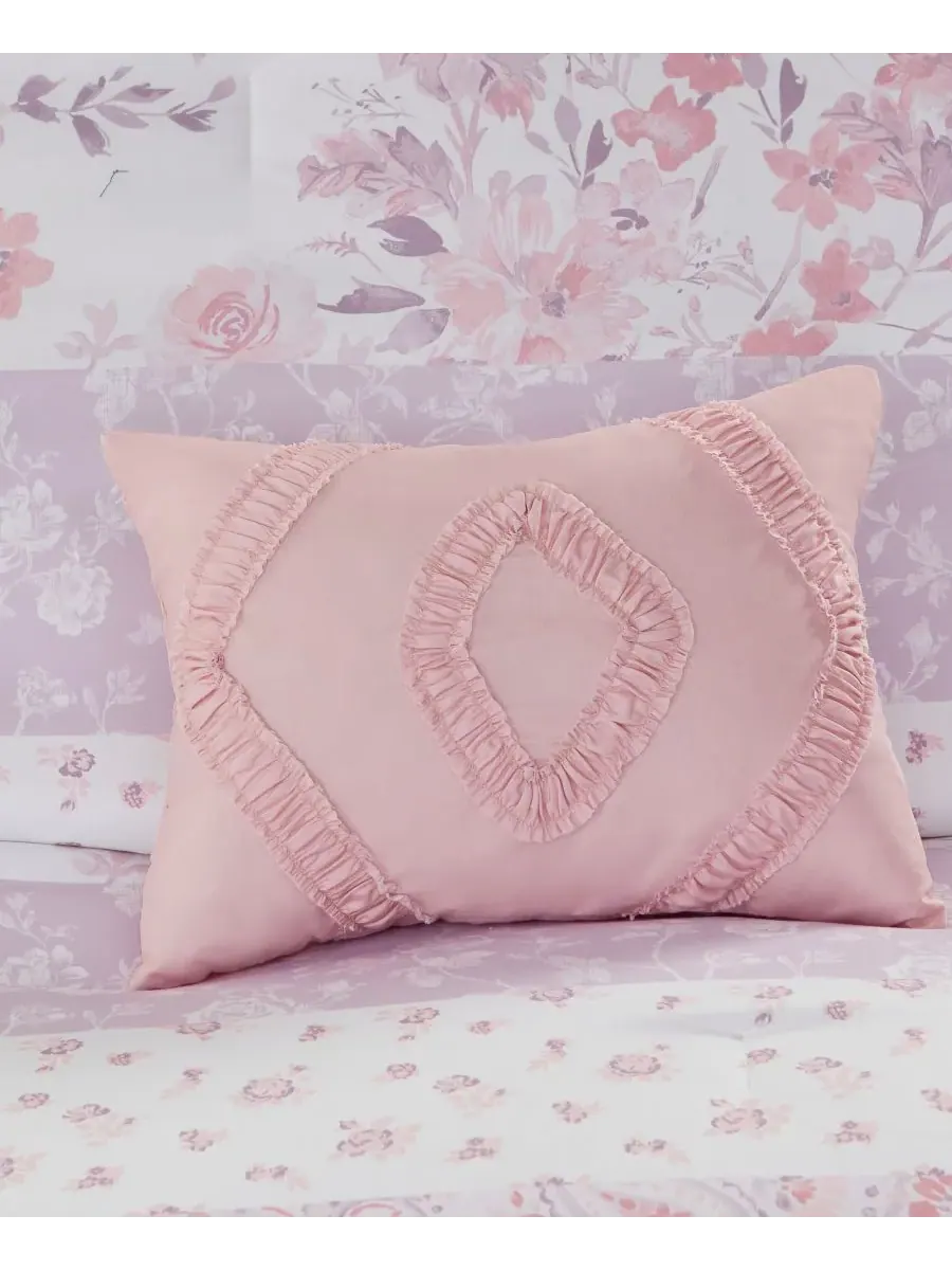 Комплект постельного белья Oliena Floral Paisley из 5 предметов, размер Full/Queen Intelligent — изображение 4 из 10, розовый