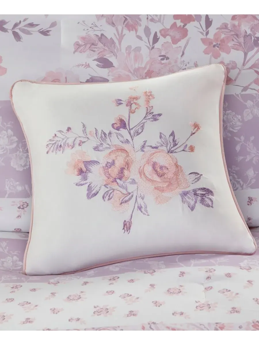 Комплект постельного белья Oliena Floral Paisley из 5 предметов, размер Full/Queen Intelligent — изображение 5 из 10, розовый