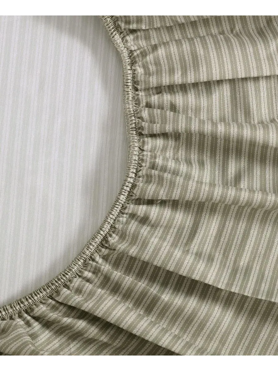 Комплект постельного белья Twill Stripe Texture Microfiber 4-Pc., Queen Kenneth Cole New York — изображение 5 из 7, мох
