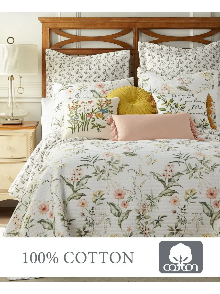 Комплект постельного белья Viviana Watercolor Floral из 3 предметов, размер Full/Queen Levtex — изображение 4 из 5, мульти