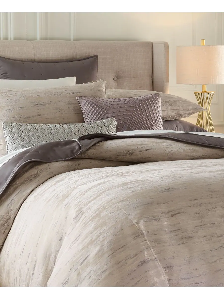 Комплект постельного белья Impasto Stone из 3 предметов, размер King, Hotel Collection — изображение 2 из 6, серый