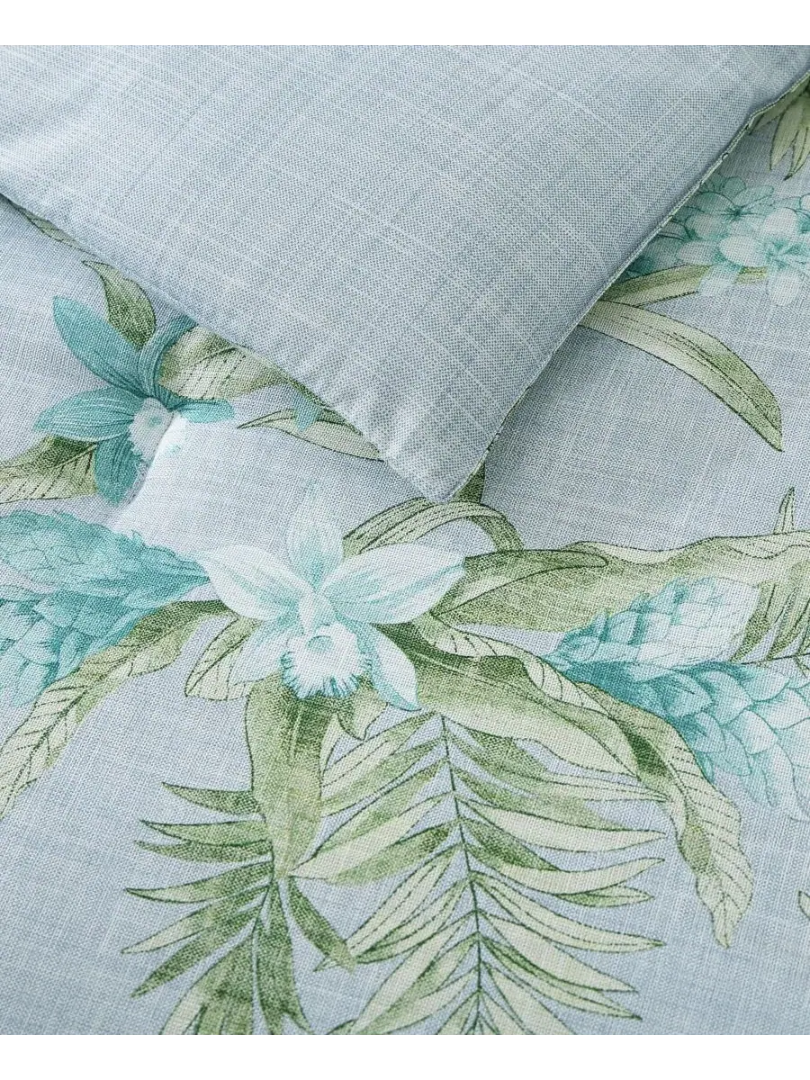 Комплект стеганого одеяла с пододеяльником и наволочками Floral Enchantment Cotton Reversible 3-Pc — изображение 5 из 8