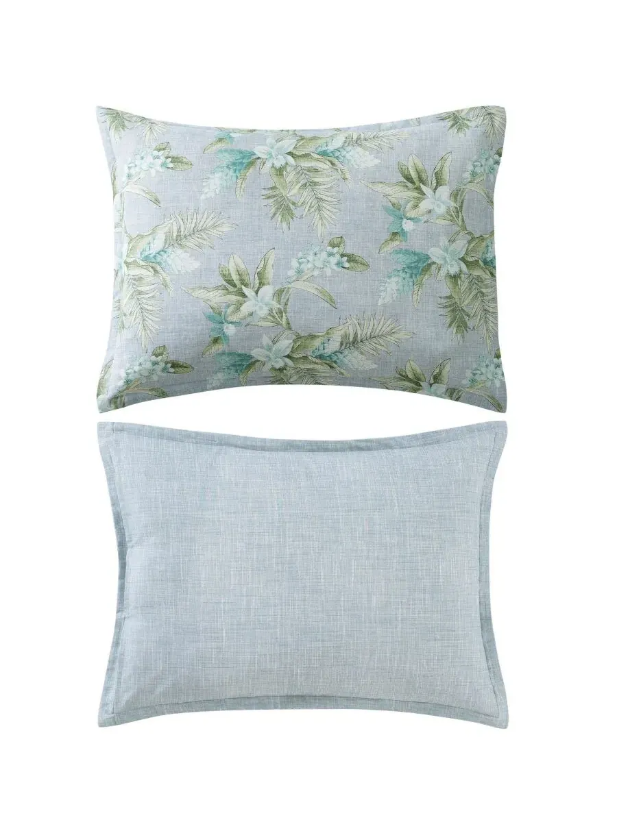 Комплект стеганого одеяла с пододеяльником и наволочками Floral Enchantment Cotton Reversible 3-Pc — изображение 8 из 8