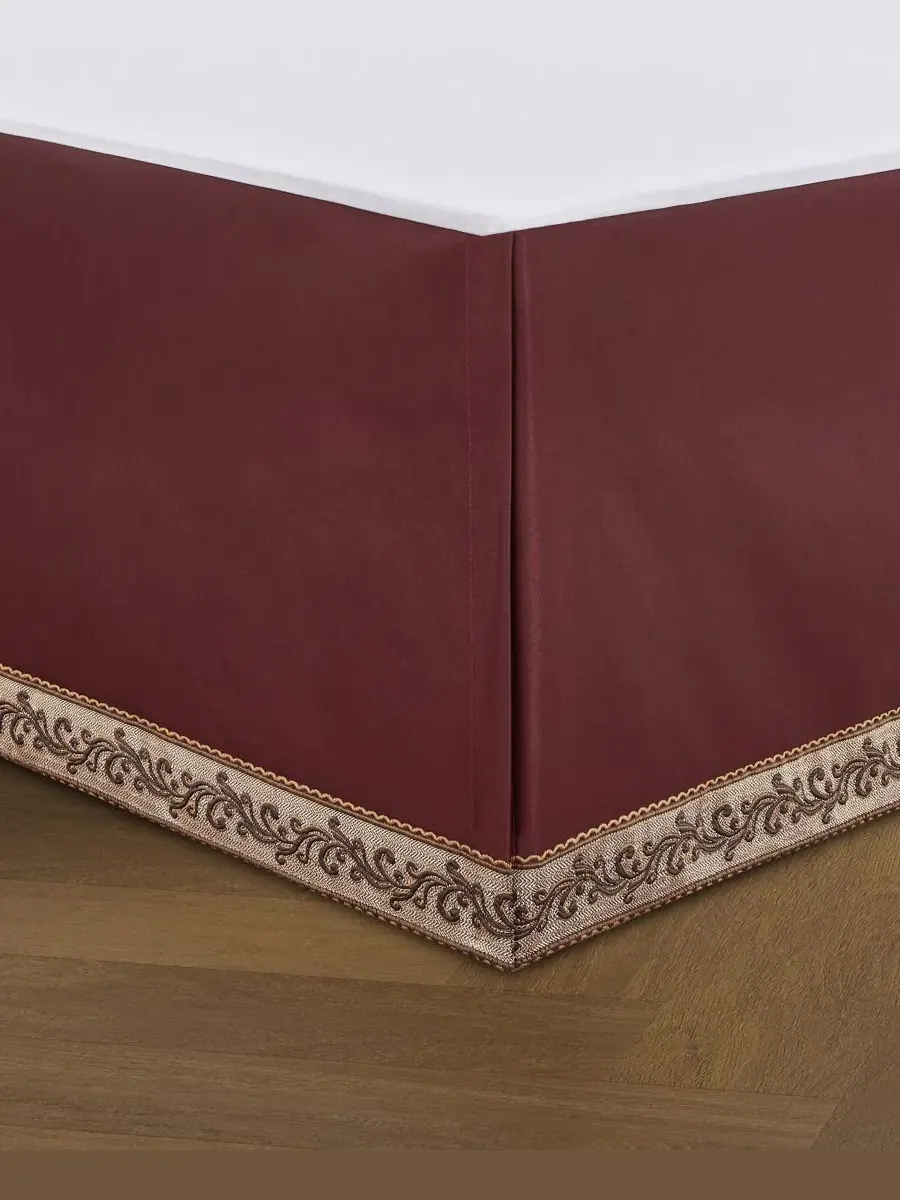 Комплект стеганого одеяла Phyllis Woven Damask, 4 предмета, King J Queen New York — изображение 7 из 8, бордо
