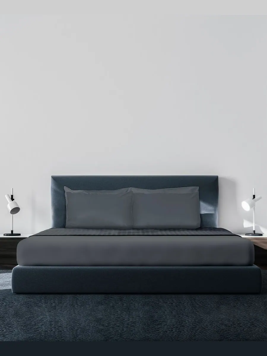 Комплект постельного белья Tencel Soft & Smooth, 6 предметов, размер King Pillow Guy — изображение 2 из 4, темно-серый