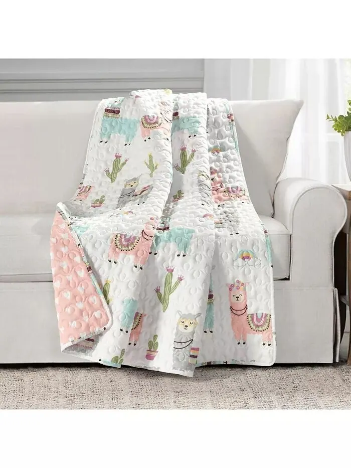 Плед Southwest Llama Cactus для детей, 60 x 50 дюймов Lush Décor