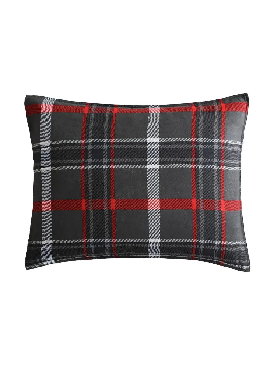 Двустороннее одеяло Willow Plaid из микрозамши, размер Twin Eddie Bauer — изображение 4 из 7, серый