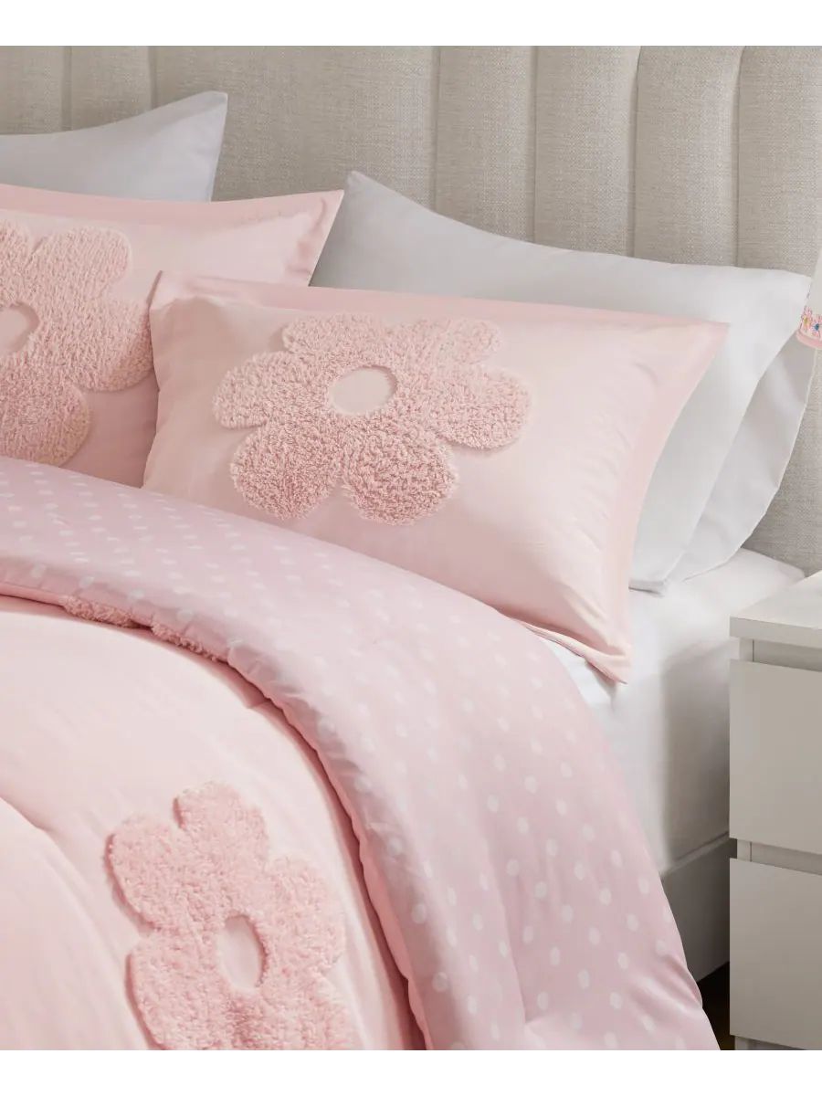 Комплект постельного белья Intelligent Design Gracie Floral Reversible из 4 предметов, размер — изображение 10 из 10, розовый