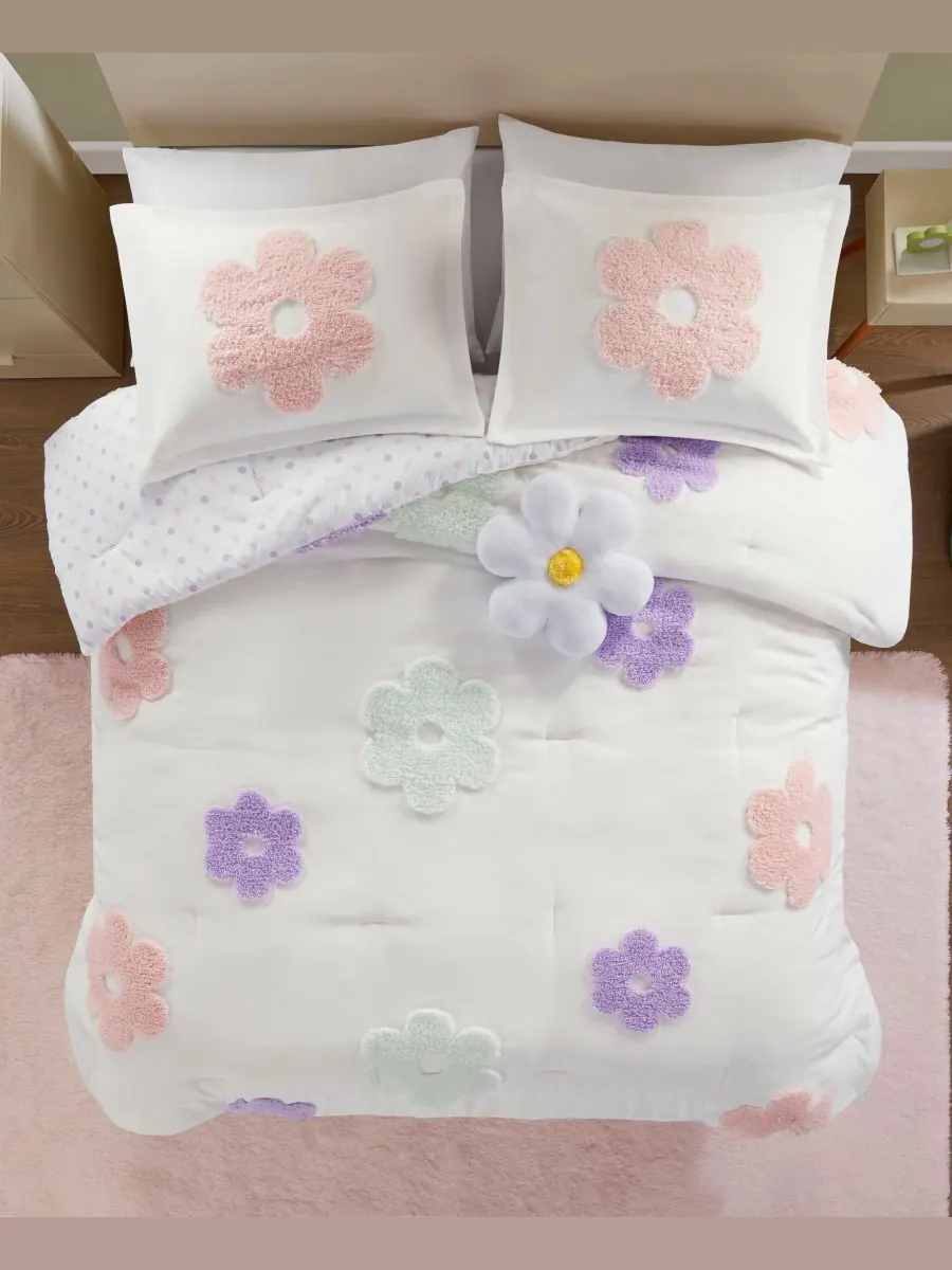 Комплект постельного белья Intelligent Design Gracie Floral Reversible из 4 предметов, размер — изображение 2 из 10