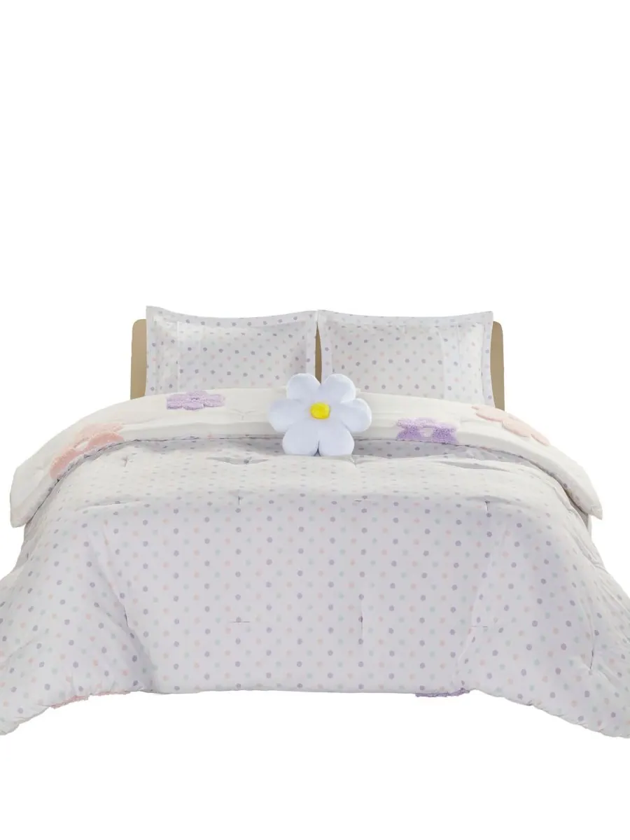 Комплект постельного белья Intelligent Design Gracie Floral Reversible из 4 предметов, размер — изображение 7 из 10