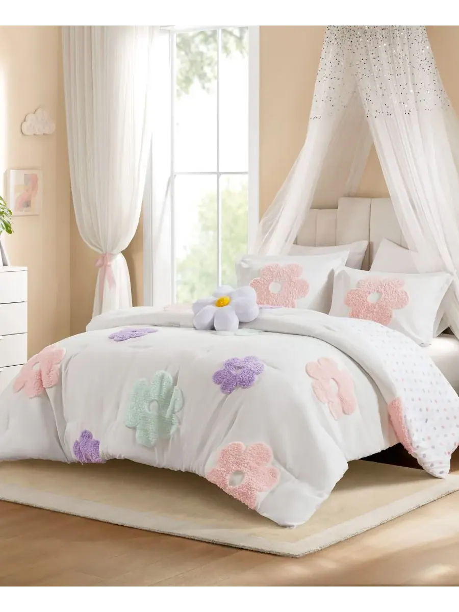 Комплект постельного белья Intelligent Design Gracie Floral Reversible из 4 предметов, размер
