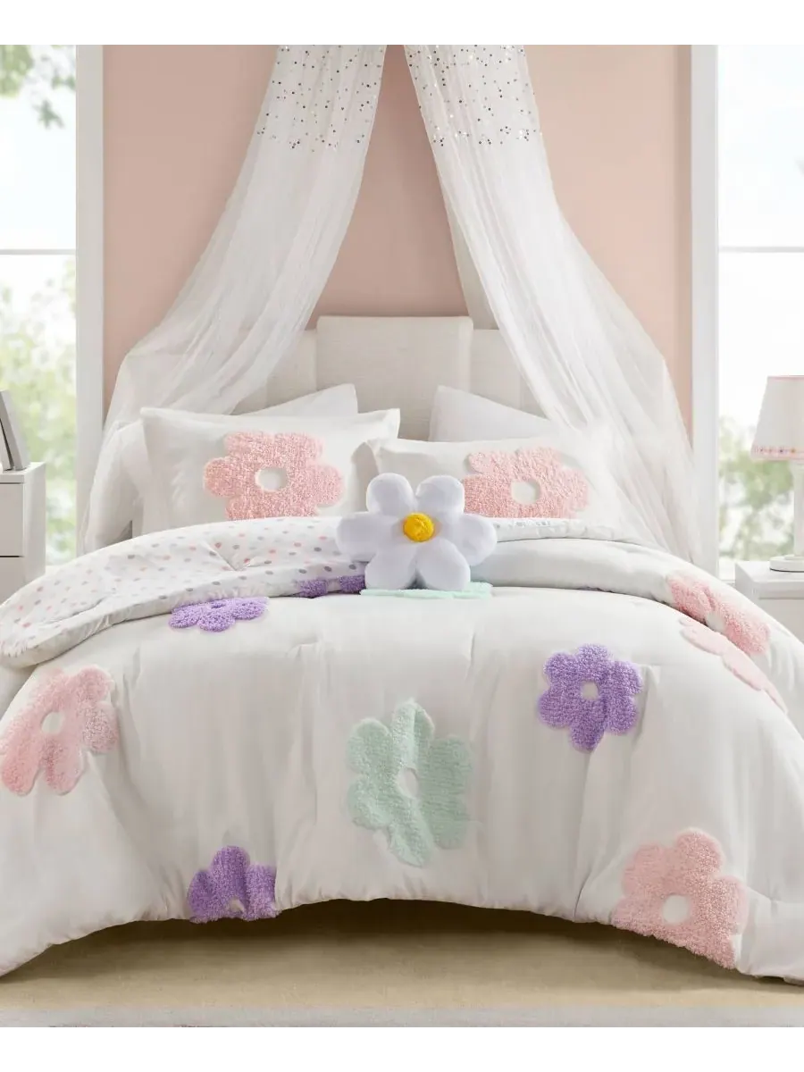 Комплект постельного белья Intelligent Design Gracie Floral Reversible из 4 предметов, размер — изображение 2 из 10