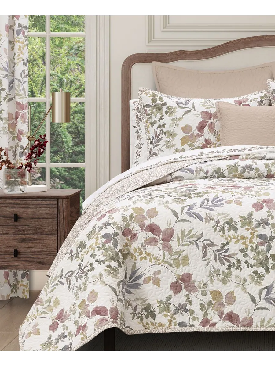 Комплект постельного белья Rosewood Botanical Leaf из 3 предметов, размер Full/Queen Royal Court — изображение 2 из 4