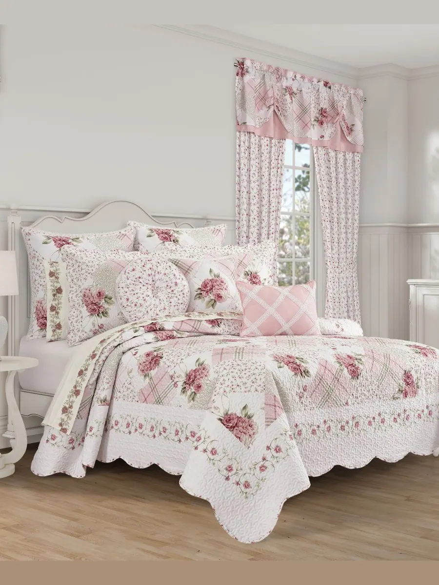 Комплект постельного белья Bungalow из 2 предметов, размер Twin/Twin XL Royal Court — изображение 1 из 4, розовый
