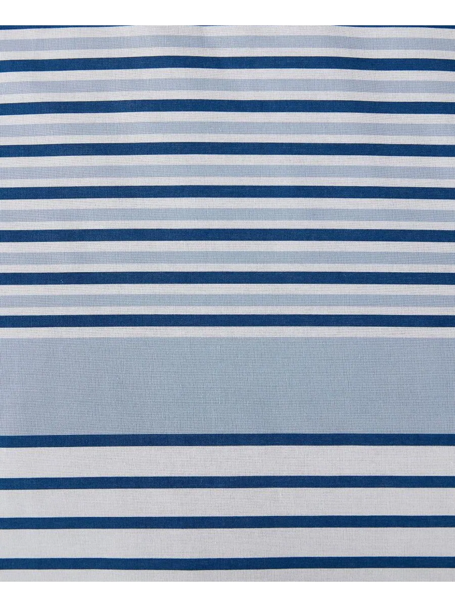 Комплект постельного белья Cooper Stripe из хлопка, двусторонний, 2 предмета, размер Twin Eddie — изображение 4 из 9, синий