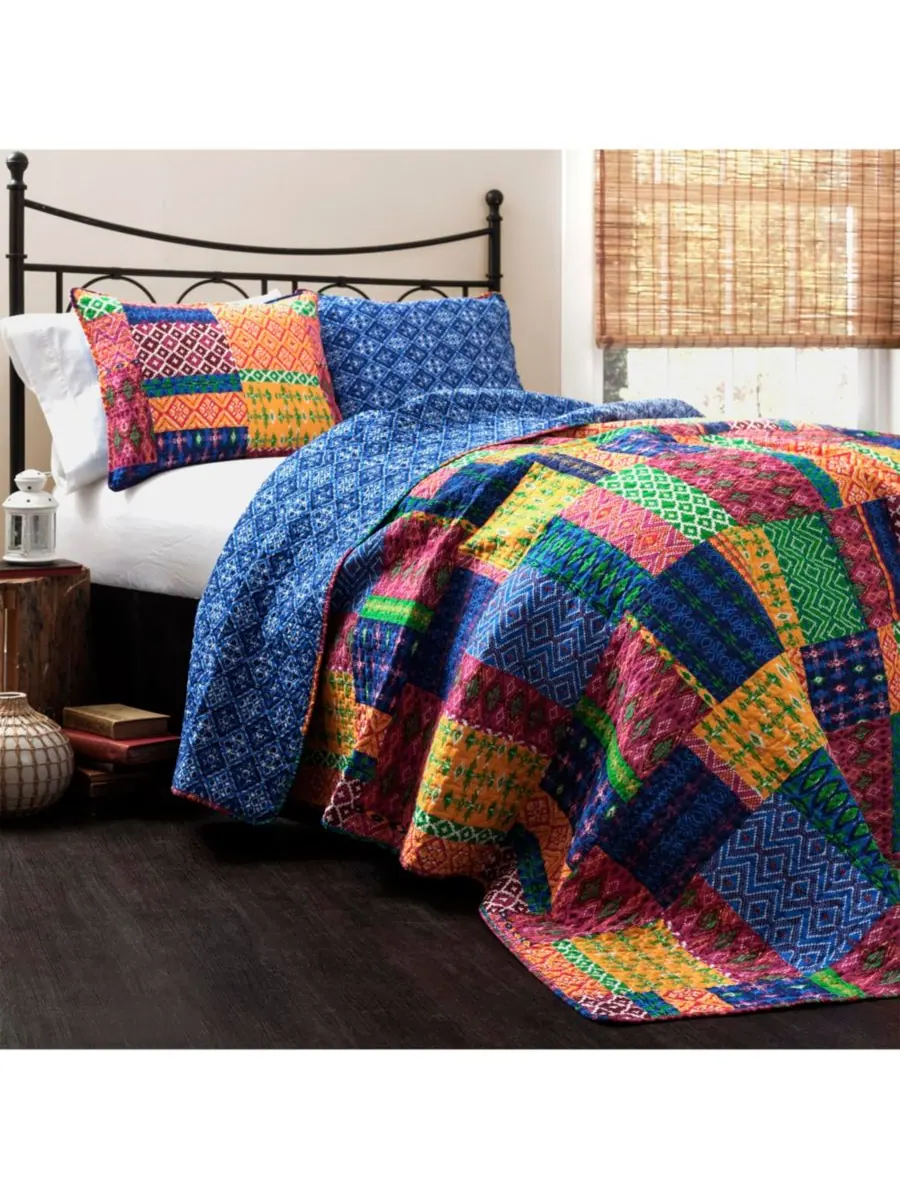 Комплект постельного белья Misha из 3 предметов, размер Full/Queen Lush Décor — изображение 5 из 5, фуксия