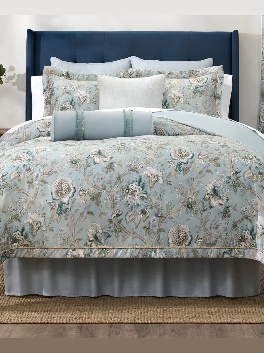 Комплект постельного белья Josephine Floral, 4 предмета — синий