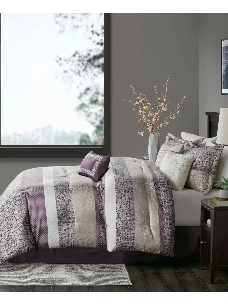 Комплект постельного белья Rhapsody Jacquard из 7 предметов, размер California King Madison Park — изображение 2 из 10