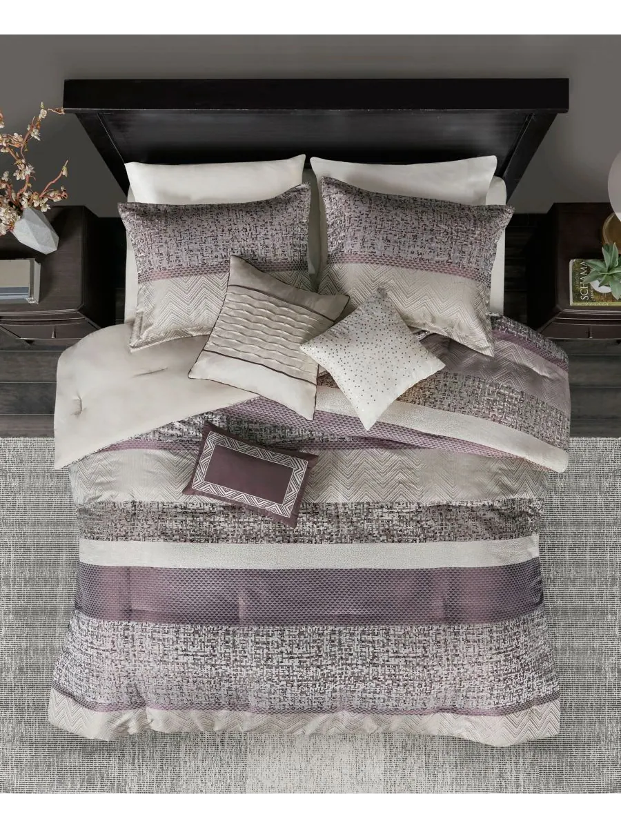 Комплект постельного белья Rhapsody Jacquard из 7 предметов, размер California King Madison Park — изображение 3 из 10