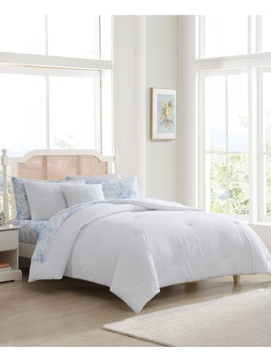 Комплект постельного белья Margaret из 8 предметов, размер Queen Laura Ashley — изображение 2 из 10, белый