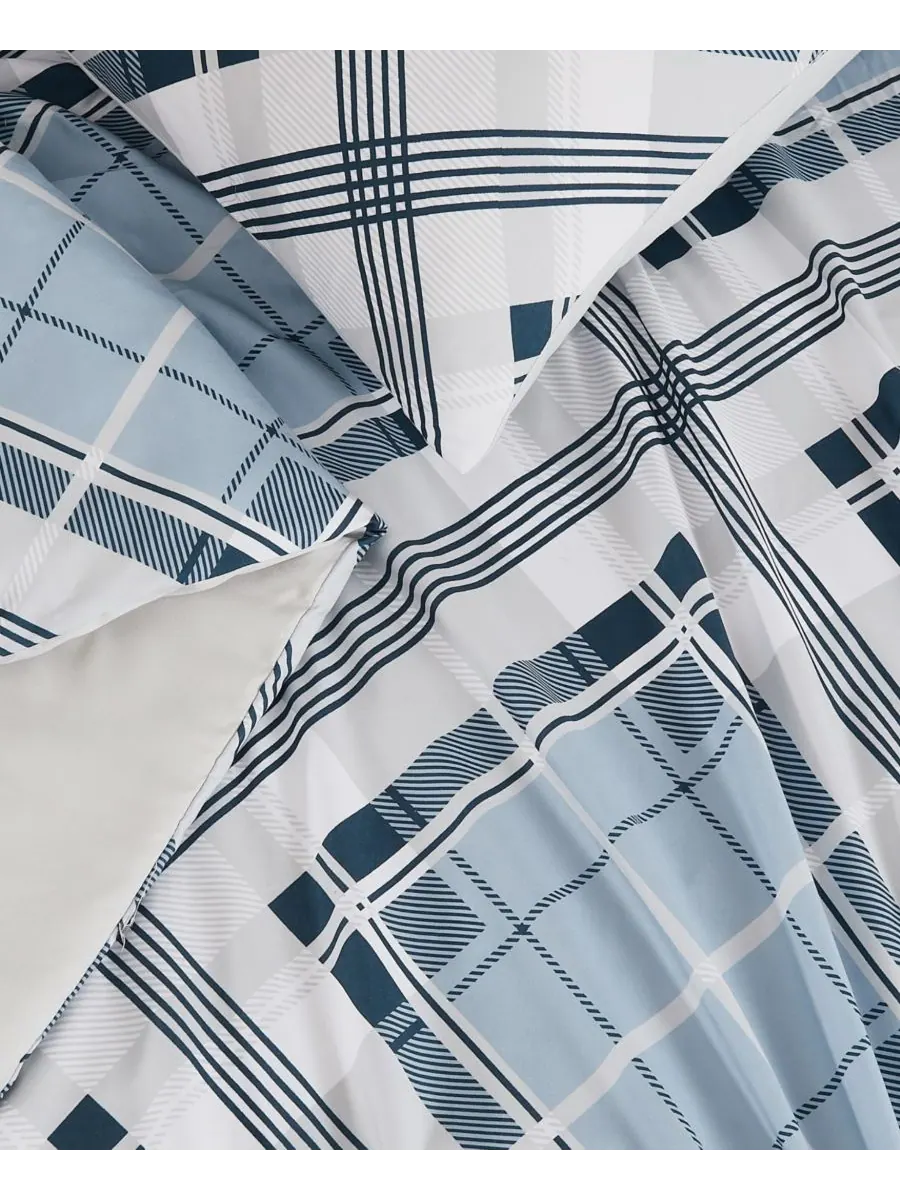 Комплект постельного белья Lars Plaid из 3 предметов, размер Full/Queen Truly Soft — изображение 4 из 6, синий