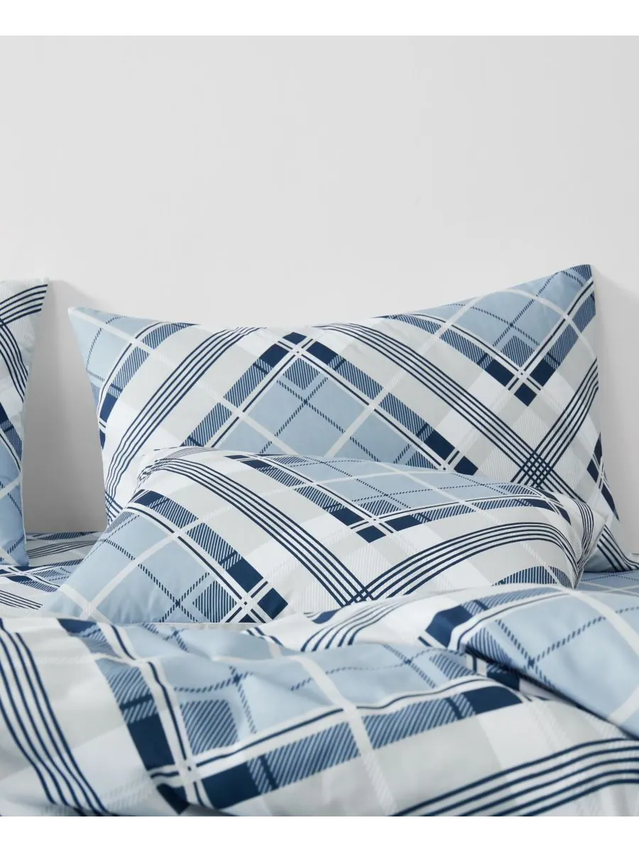Комплект постельного белья Lars Plaid из 3 предметов, размер Full/Queen Truly Soft — изображение 6 из 6, синий