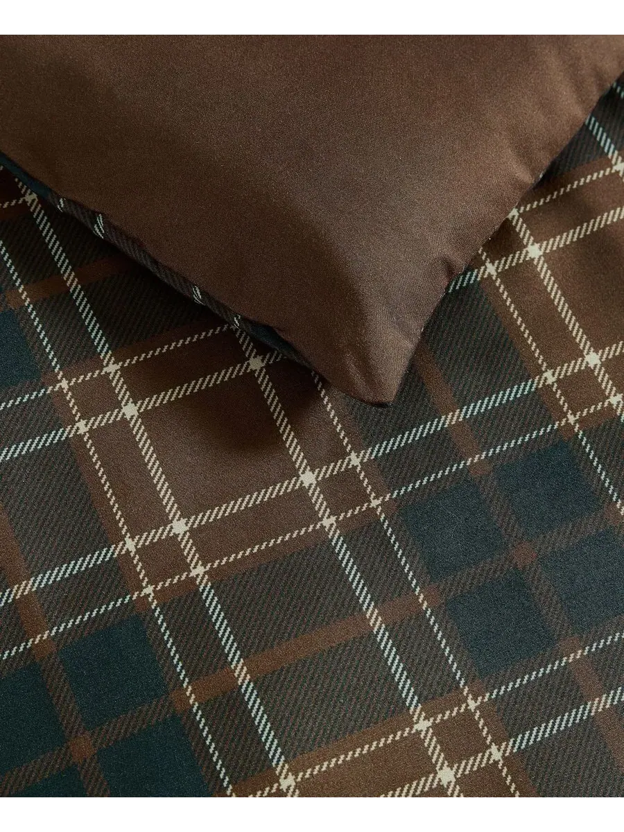 Комплект постельного белья Huntley Plaid Microfiber из 2 предметов, размер Twin Eddie Bauer — изображение 5 из 8, коричневый