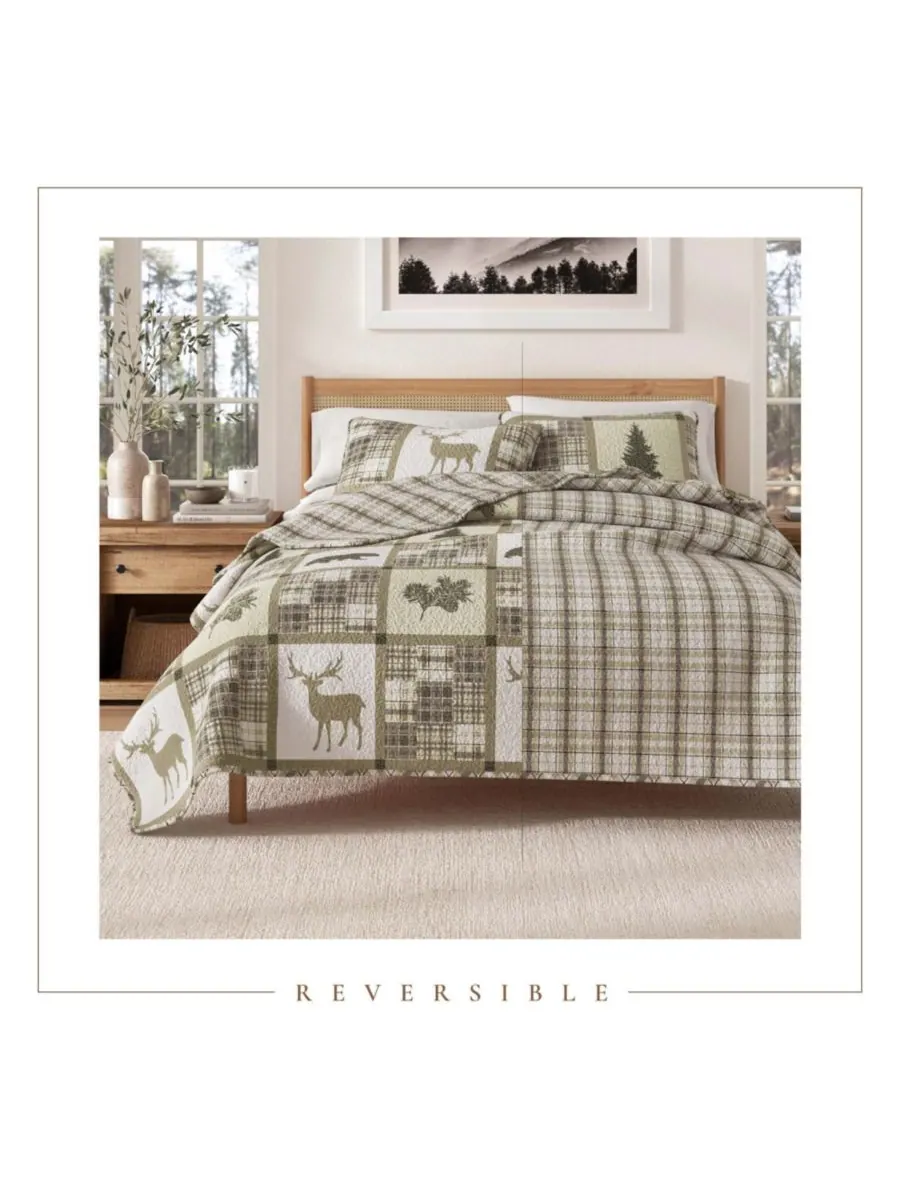 Комплект постельного белья Rustic Lodge All-Season из 3 предметов Linery & Co, Stonehurst — изображение 9 из 10